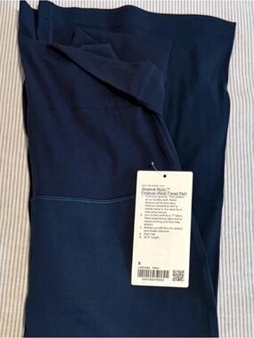 lululemon athletica Navy Groove Nulu Foldover Waist Flared Leggings